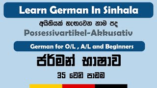 Possessivartikel  Akkusativ   possessive articles in German  Possessivartikel in Sinhala [upl. by Vin]