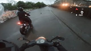 Piaggio Zip 70cc vs KTM Duke 125 Race [upl. by Isayg770]