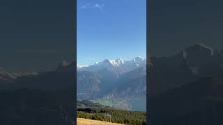 🚡🇨🇭🏔️Swiss Alps panorama view from Niederhorn cable car switzerland swissalps [upl. by Ailalue]