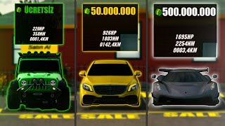 500000000 OYUN PARASI HARCADIM  PAZARDAKİ TÜM ARABALARI SATIN ALDIM  Car Parking Multiplayer [upl. by Noak]