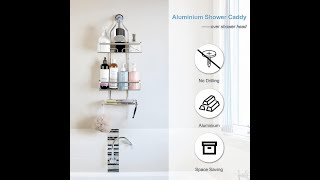 Aluminum 3 Tier Shower Caddy Extra Wide For Shampoo Conditioner Soap [upl. by Nosdivad352]