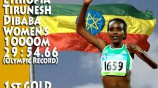 Tirunesh Dibaba Womens 10000m Ethiopia GOLD [upl. by Anirehc]