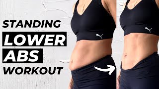 10 Min STANDING LOWER ABS WORKOUT for women  No Equipment No Jumping [upl. by Collete116]