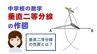 垂直二等分線の作図と性質、３つの点から等しい距離は？  中学校の数学（パワーポイントで授業動画、パワポで簡単作成） [upl. by Karita370]