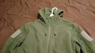 TACVASEN Tactical Fleece Hoodie Heavyweight Fullzip Olive 50 Amazoncom Video Review [upl. by Packer]