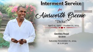 Interment Service for Ainsworth Greene [upl. by Nyllewell816]