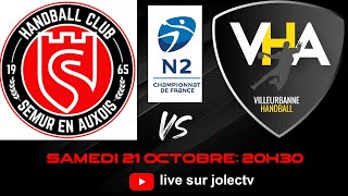 HBC Semur en Auxois Contre Villeurbanne Handball association N2 Masculin [upl. by Limay]