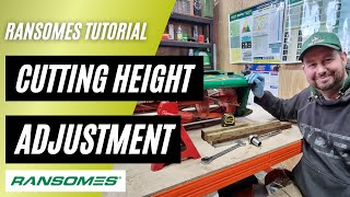 How to set the height of cut on a Ransomes Parkway Cylinder Reel Mower Cutting Head [upl. by Iadahs940]