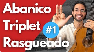 Abanico 1 How to Play a Continuous Fan Rasgueado EASY PAMP [upl. by Ahsilahk396]