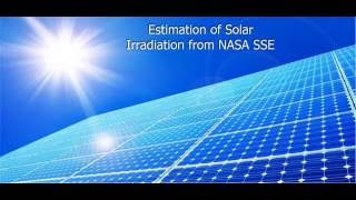 Estimating solar irradiation at any location using NASA SSE website [upl. by Voe]