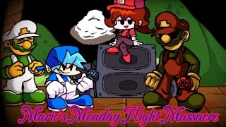 Friday Night Funkin Mod Marios Monday Night Massacre FULL WEEK  Marioexe [upl. by Anaerol]