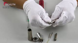 how to repair fiber optic 201 implant contra angle dental handpiece [upl. by Enail]