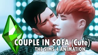 Sims 4 Animation  COUPLE ON SOFA Download [upl. by Comras]