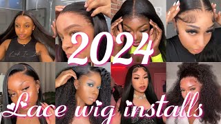 lacefront installation tutorial  how to melt lace on wigswig installs compilationlace melt [upl. by Jola563]