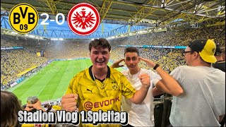 BVB Borussia Dortmund vs Eintracht Frankfurt  20 😱 Erster Spieltag🔥 Stadion Vlog  Highlights [upl. by Lahey861]