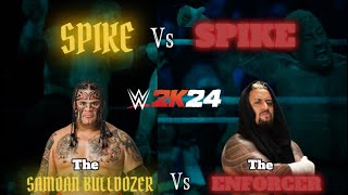 SPIKE VS SPIKE Solo Vs Umaga Samoan bulldozer vs the enforcer [upl. by Gotcher]