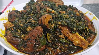 HOW TO MAKE EDIKANG IKONG SOUPTHE BEST NIGERIAN VEGETABLE SOUP RECIPE [upl. by Oinimreh209]