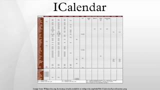 ICalendar [upl. by Gintz]