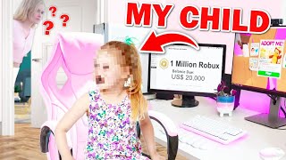 I CAUGHT My CHILD On My ROBLOX ACCOUNT Roblox [upl. by Idnod]