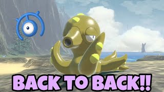 Shiny Alpha Octillery and Unown M BACK TO BACK SHINIES Pokémon Legends Arceus [upl. by Mikol]