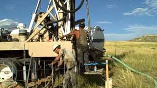 Taking Samples Uranium Drilling Rig [upl. by Akeinahs]