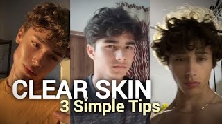 How To Get Clear Skin In 3 Simple Steps 3 Tips for clear skin [upl. by Aylsworth119]