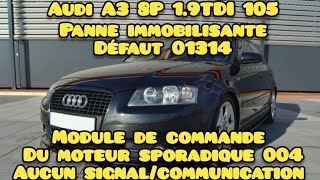 AUTO AUDI A3 8P PANNE défaut 01314 panne immobilisante Solution audi a3 [upl. by Retsev440]