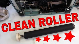 Typewriter Platen Cleaning How to Clean Feed and Bail Rollers Rejuvenate Remove Ink [upl. by Rabiah221]