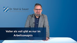 Voller als voll gibt es nur im Arbeitszeugnis [upl. by Suoivatra]