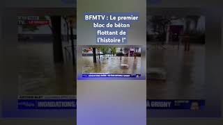 BFMTV  Le premier bloc de béton flottant de l’histoire  viralvideo france funny memes comedy [upl. by Iralav399]