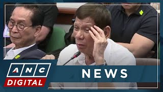 WATCH PH senators question expresident Duterte on drug war policy killings 12  ANC [upl. by Rooney]