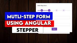 How To Make Angular Stepper  Multi Step Form [upl. by Aciram]