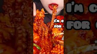 korean asmr eating seafood boil spicy shorts short asmr mukbang hongyuasmr seafood [upl. by Eenhat]