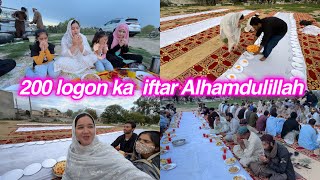 200 logon ka roza iftar Alhamdulillah  Sitara Yaseen vlog [upl. by Oivaf]