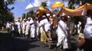 Bali Melasti Ceremony Parade Nyepi Day  1 [upl. by Ruford760]