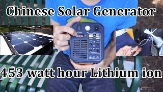 Solar Generator Indepth Review Chinese Lithiumion 453 watt hour battery 500 watt inverter [upl. by Assetak]