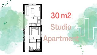 The Ultimate Renovation of a 30m2 Studio Apartment  Free Download Available [upl. by Seka]