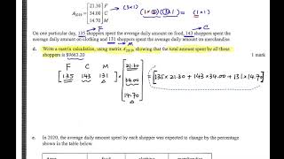 2020 VCAA Further Maths Exam 2 Suggested Solution Part 2 Matrices [upl. by Rayburn206]