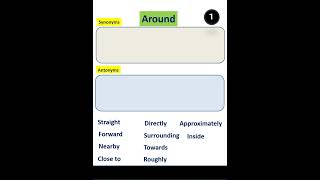 Around  Synonyms and Antonyms [upl. by Letch412]