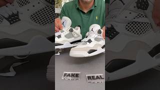 Fake vs Real Nike Air Jordan 4 Retro Military Black Sneakers [upl. by Notfa]