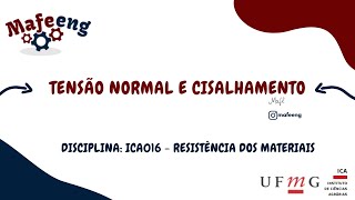 Tensão Normal e Cisalhamento [upl. by Hun]