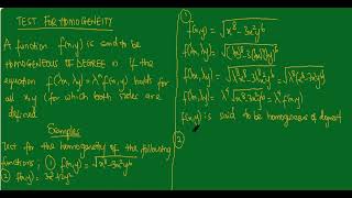 HOMOGENEOUS DIFFERENTIAL EQUATIONS [upl. by Francklin]