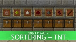 Minecraft LP 21 Sortering Lys og TNT [upl. by Chaille]