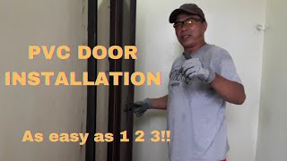 How to install PVC door and door jamb for beginners HomePrima TV [upl. by Nahraf159]