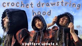 Crochet Drawstring Hood pattern update JW Anderson inspired [upl. by Riddle486]