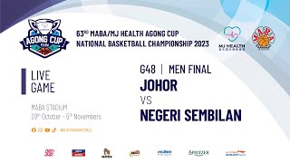 AgongCup2023  G48  MEN FINAL  JOHOR vs NEGERI SEMBILAN [upl. by Aroved]