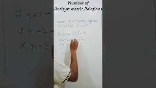 Number Of Antisymmetric Relations [upl. by Ssew]