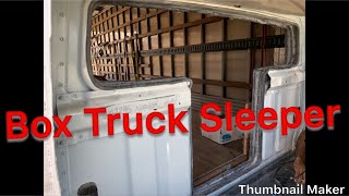 Straight Box Truck InCargo Sleeper conversion quot Texas Style Sleeper quot [upl. by Nwonknu]