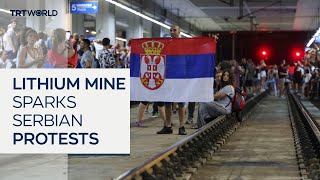 Thousands rally in Belgrade against proposed lithium mine [upl. by Eilliw]