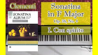 13  Clementi  Sonatina Op36 No4 I Con Spirito  Sonatina Album [upl. by Wendeline]